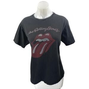 The Rolling Stones Women's Black Short Sleeve Graphic Band Tee T-Shirt Top Sz M
